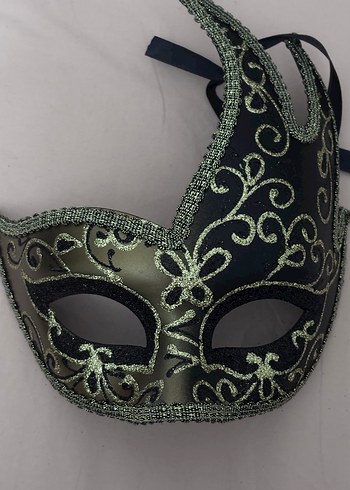 Erkek Maskeli Balo Maske Gold Siyah - Görsel 2