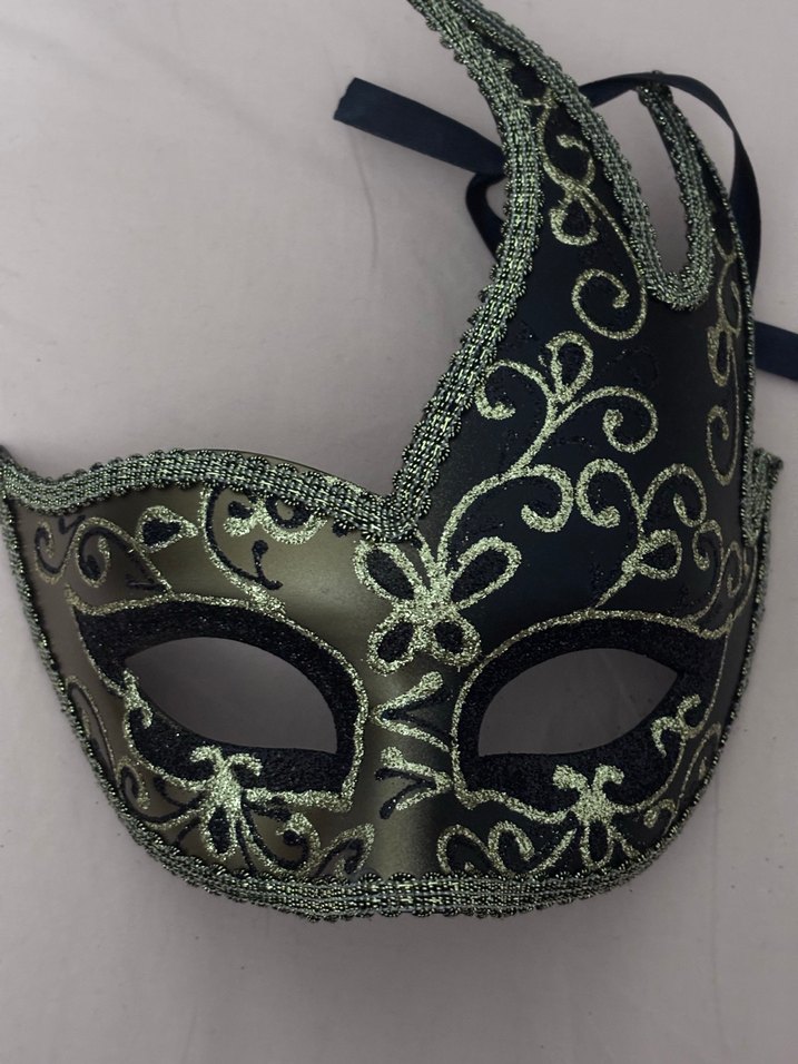 Erkek Maskeli Balo Maske Gold Siyah - Görsel 2