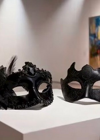 Siyah Yarım Maske erkek - Görsel 3