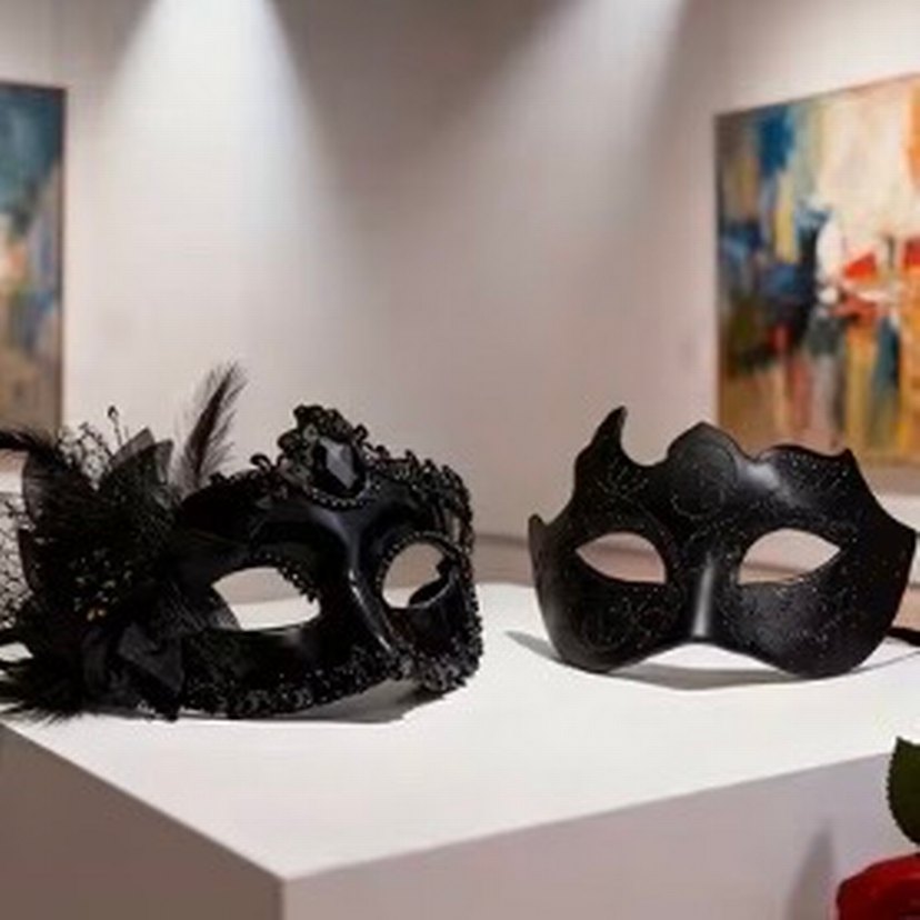 Siyah Yarım Maske erkek - Görsel 3