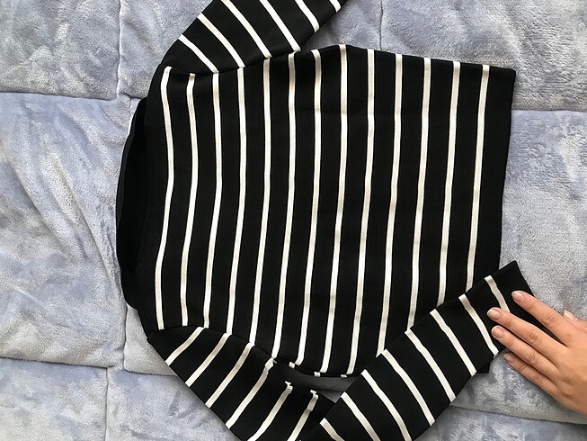 s Beden Çizgili crop