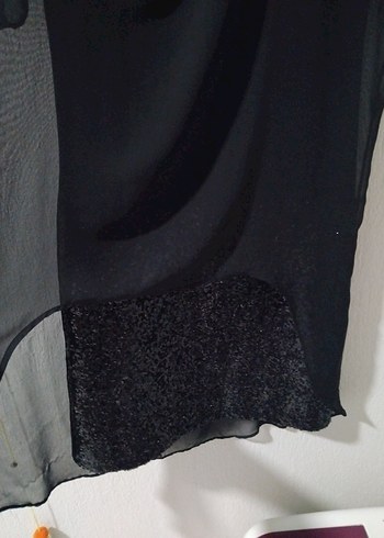 Kadın Siyah pul payetli kısa abiye elbise - Görsel 6