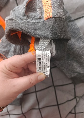 Kız Çocuk Gri Fermuarlı Kapüşonlu Eşofman Takımı - Görsel 3