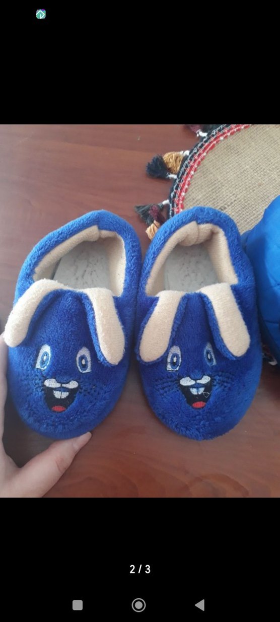 Mavi Erkek Çocuk Kaydırmaz panduf - Görsel 2