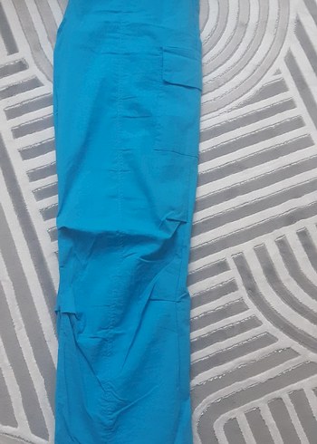 Erkek Mavi Pilili Uzun Kumaş Pantolon