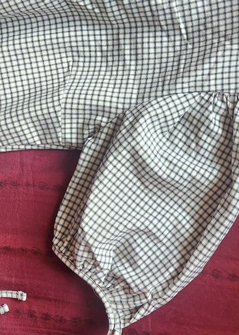 Gri Ekose Elbise - Görsel 2