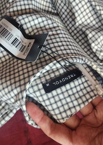 Gri Ekose Elbise - Görsel 3