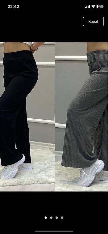 Fitilli Kaşkorse bol pantolon