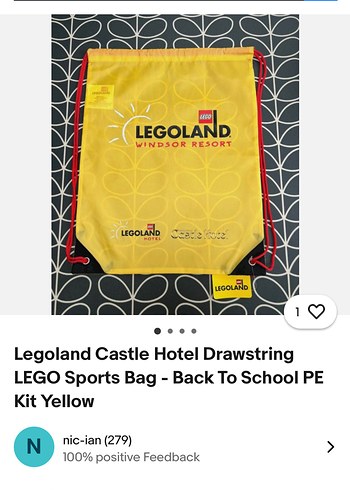 Sarı LEGOLAND Windsor Resort Çanta - Görsel 3