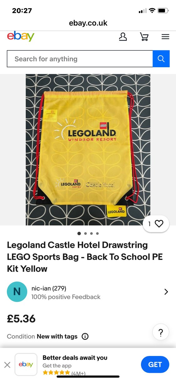 Sarı LEGOLAND Windsor Resort Çanta - Görsel 3