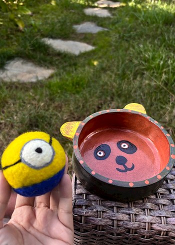 Kedi köpek oyun topu ve seramik mama kabı - Görsel 3