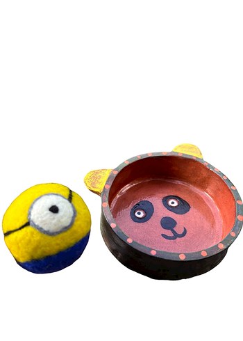 Kedi köpek oyun topu ve seramik mama kabı - Görsel 2