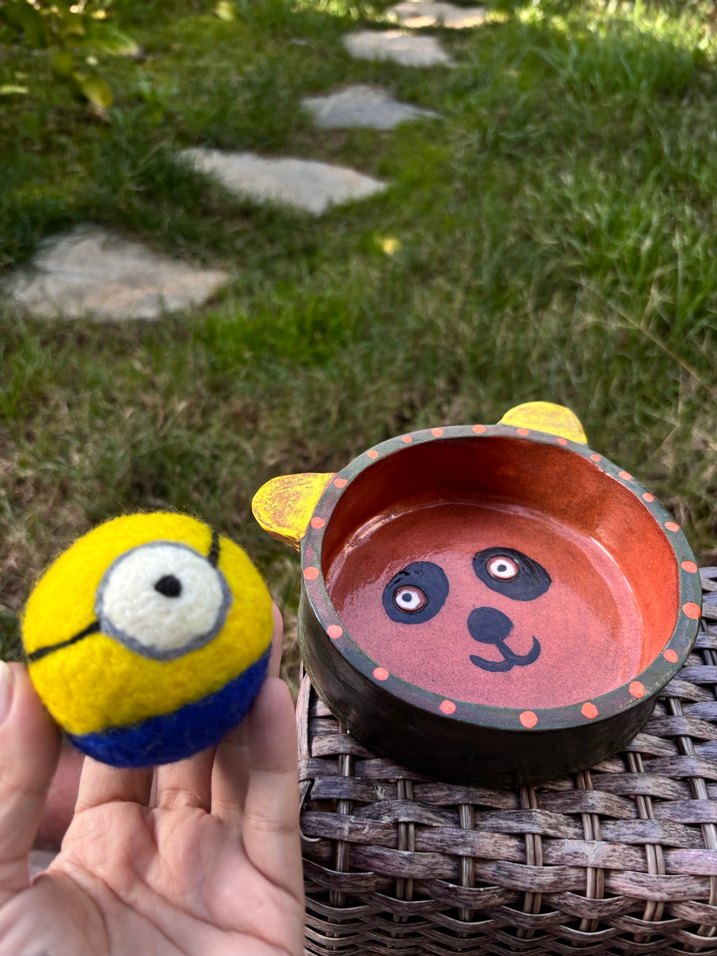 Kedi köpek oyun topu ve seramik mama kabı - Görsel 3