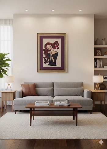 Çerçeveli Kadın Figürlü Tablo - Görsel 4