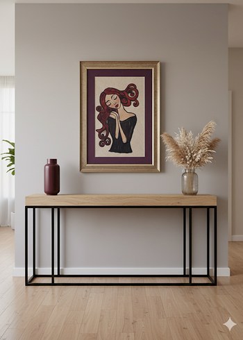 Çerçeveli Kadın Figürlü Tablo - Görsel 2