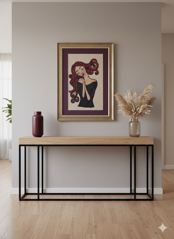 Çerçeveli Kadın Figürlü Tablo - Görsel 2