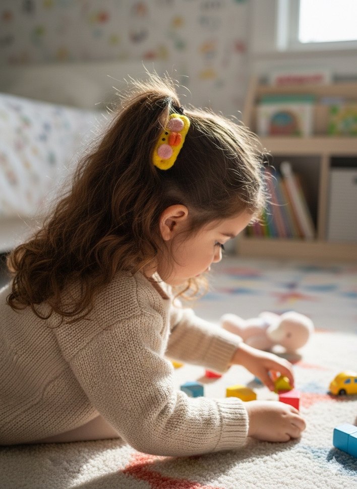 Sarı Çocuk Saç Tokası - Görsel 3