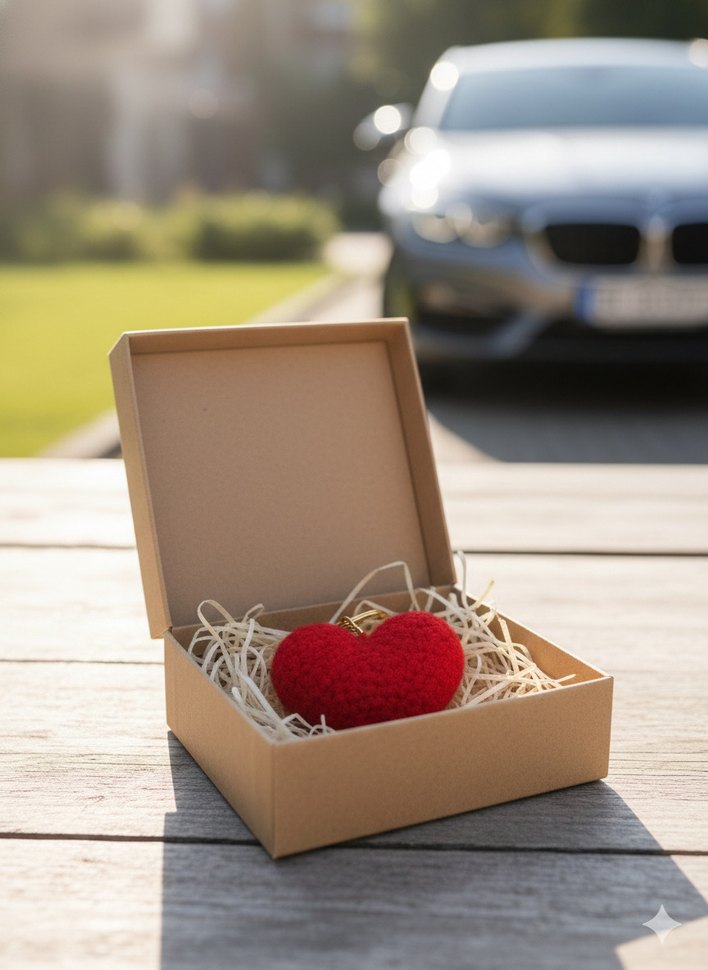 Kırmızı Kalp Anahtarlık - Görsel 2