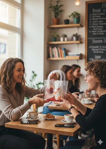 Renkli Turuncu dincan ve kalp broş - Görsel 2