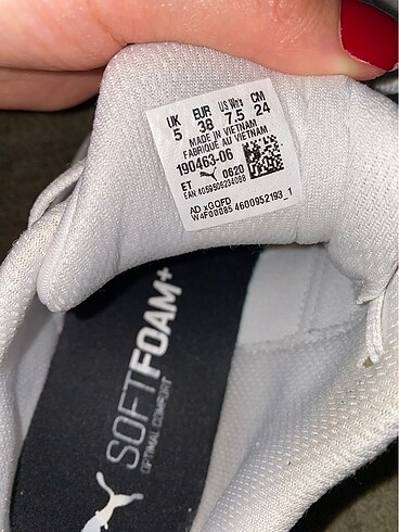 38 Beden beyaz Renk Puma ayakkabı