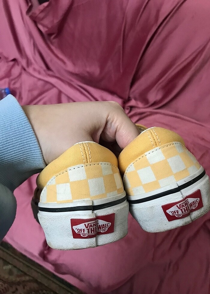 Vans sarı Checkerboard Slip-On ayakkabı - Görsel 5
