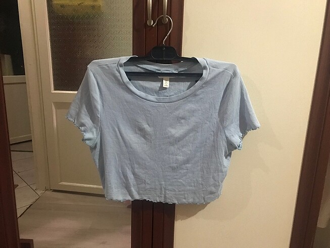 H&M tatlış mavi ince crop