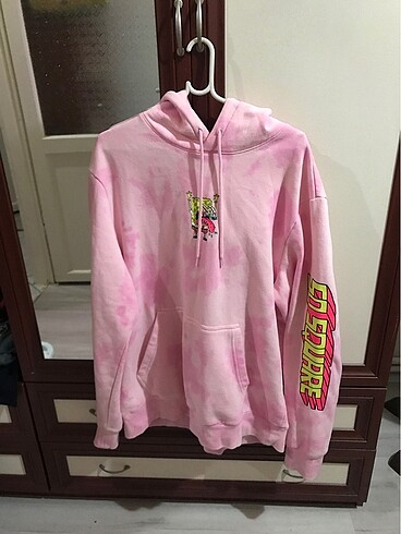 H&M SpongeBob pembe kapüşonlu sweatshirt (hoodie)