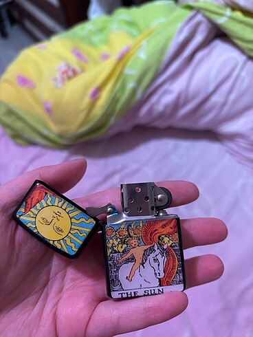 American Vintage Tarot The Sun (Güneş) kartı baskılı çakmak