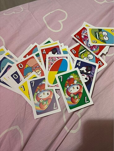 Hello Kitty Sanrio Hello Kitty temalı Uno oyun kartları