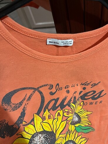 Bershka Bershka ayçiçeği ve papatya desenli crop
