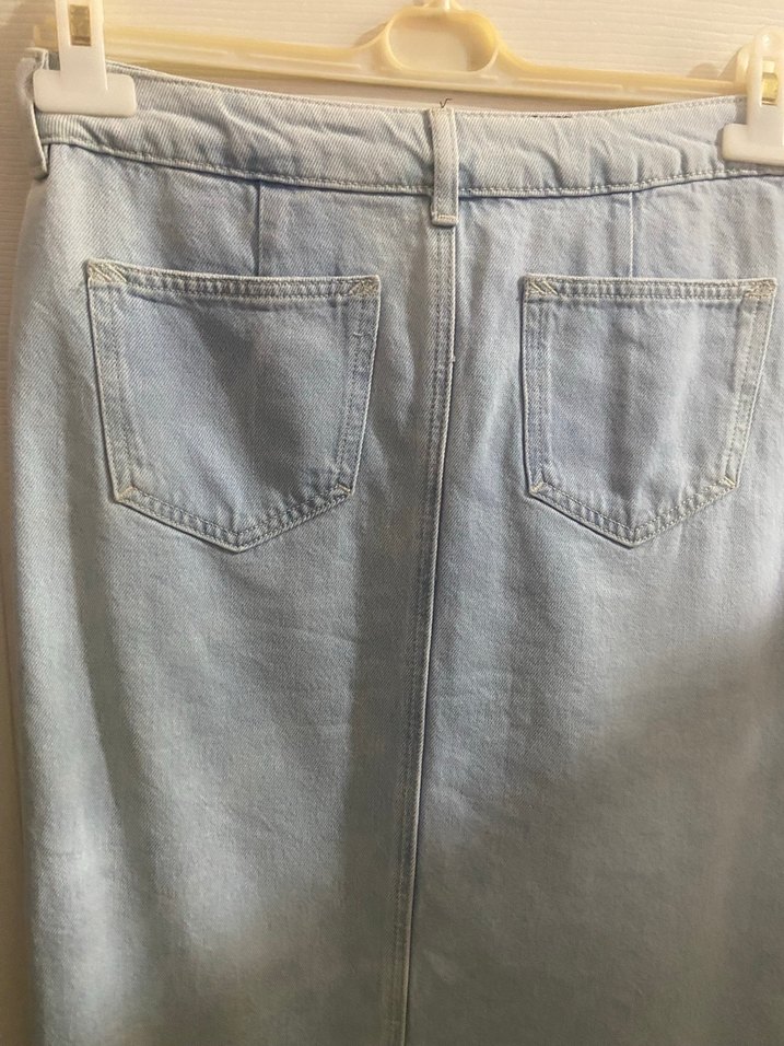 Bej Midi Kot Etek - Görsel 3