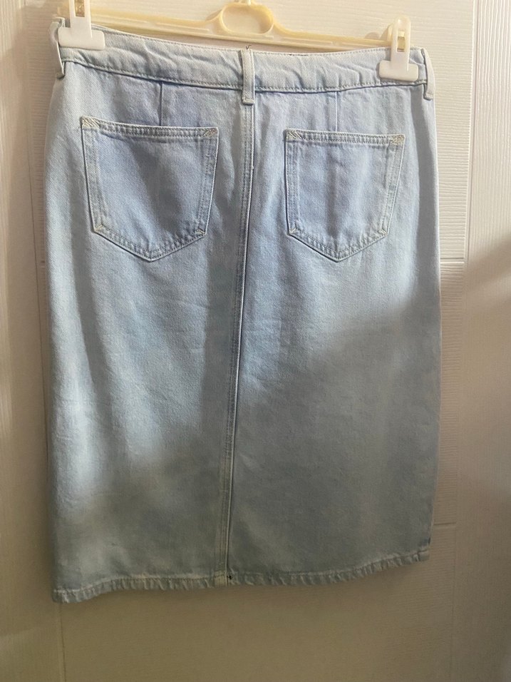 Bej Midi Kot Etek - Görsel 2