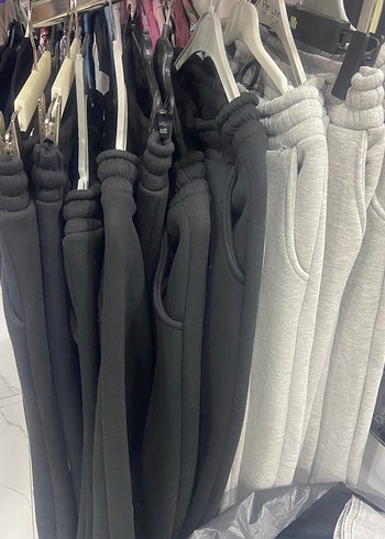 Unisex Siyah Fermuarlı Rahat Eşofman Altı baggy - Görsel 5