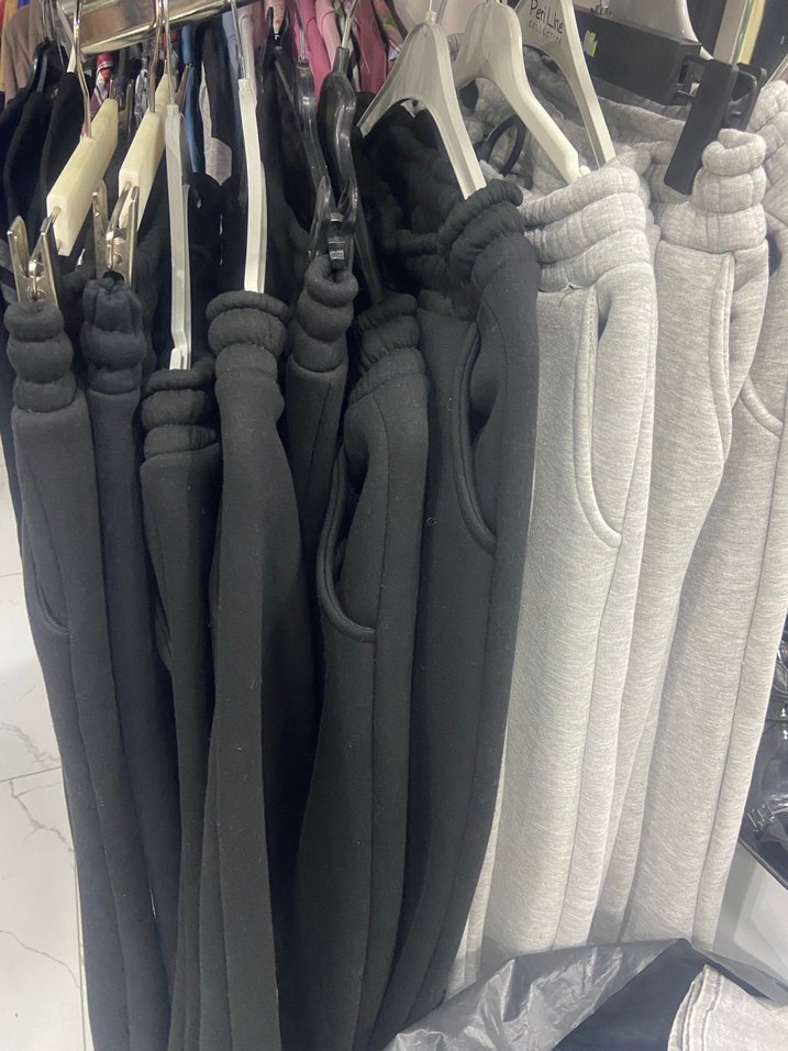 Unisex Siyah Fermuarlı Rahat Eşofman Altı baggy - Görsel 5