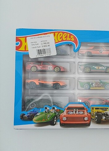  20'li Hotwheels Araba Seti