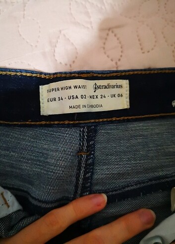 xs Beden lacivert Renk Stradivarius jean