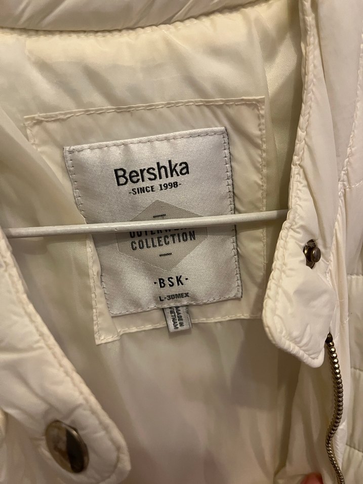 Kadın Beyaz Bershka Fermuarlı  Ceket - Görsel 4