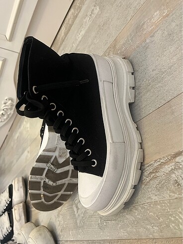 SİYAH PLATFORM SPOR AYAKKABI - Görsel 5