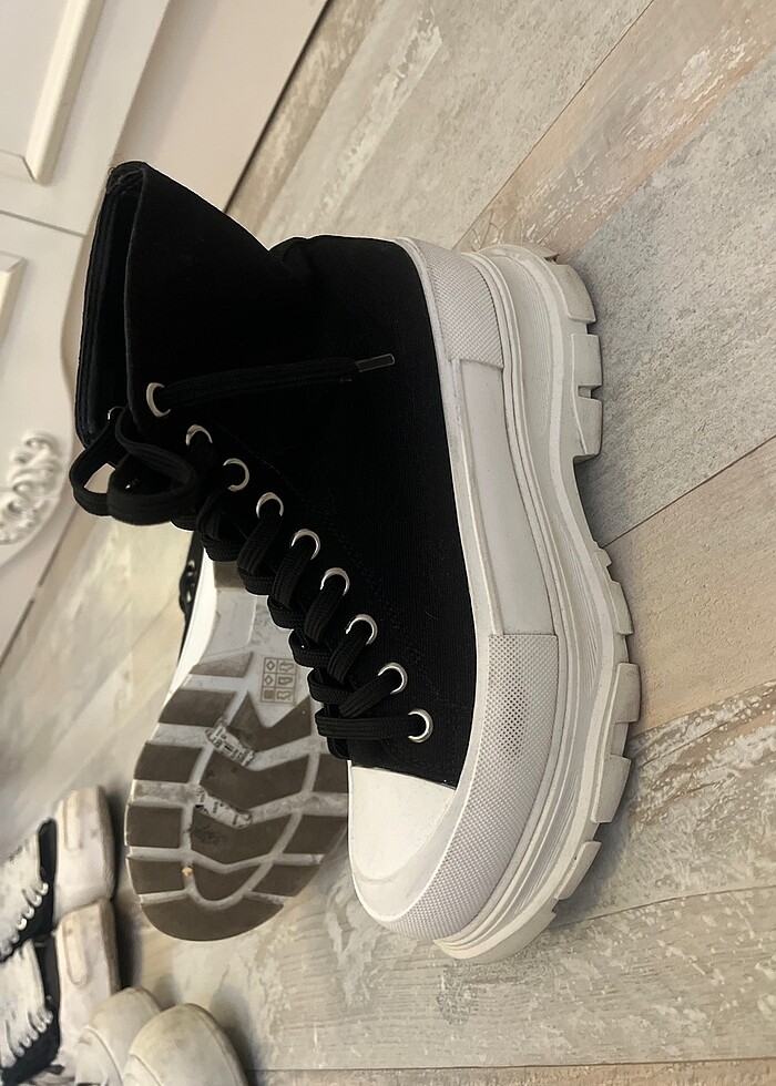 SİYAH PLATFORM SPOR AYAKKABI - Görsel 5