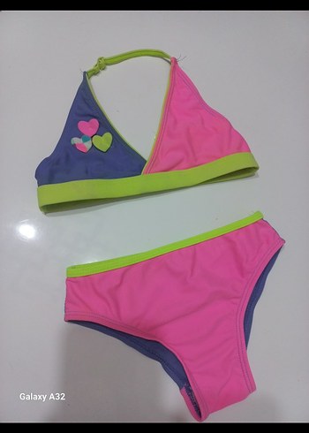Renkli Desenli Kız Bikini Takımı