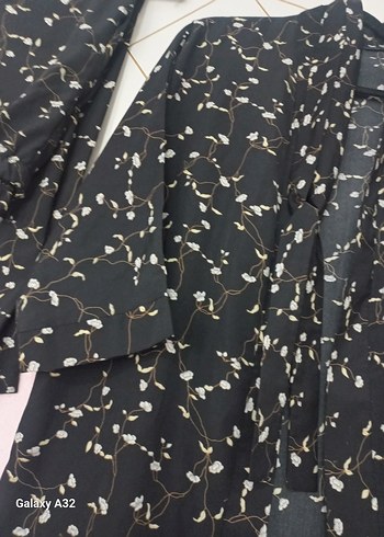 m Beden Kadın çiçek desenli kimono pantolon takim