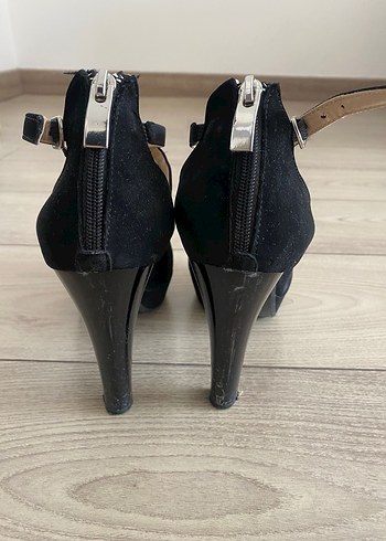 Siyah Stiletto Topuklu Kadın Ayakkabı - Görsel 6