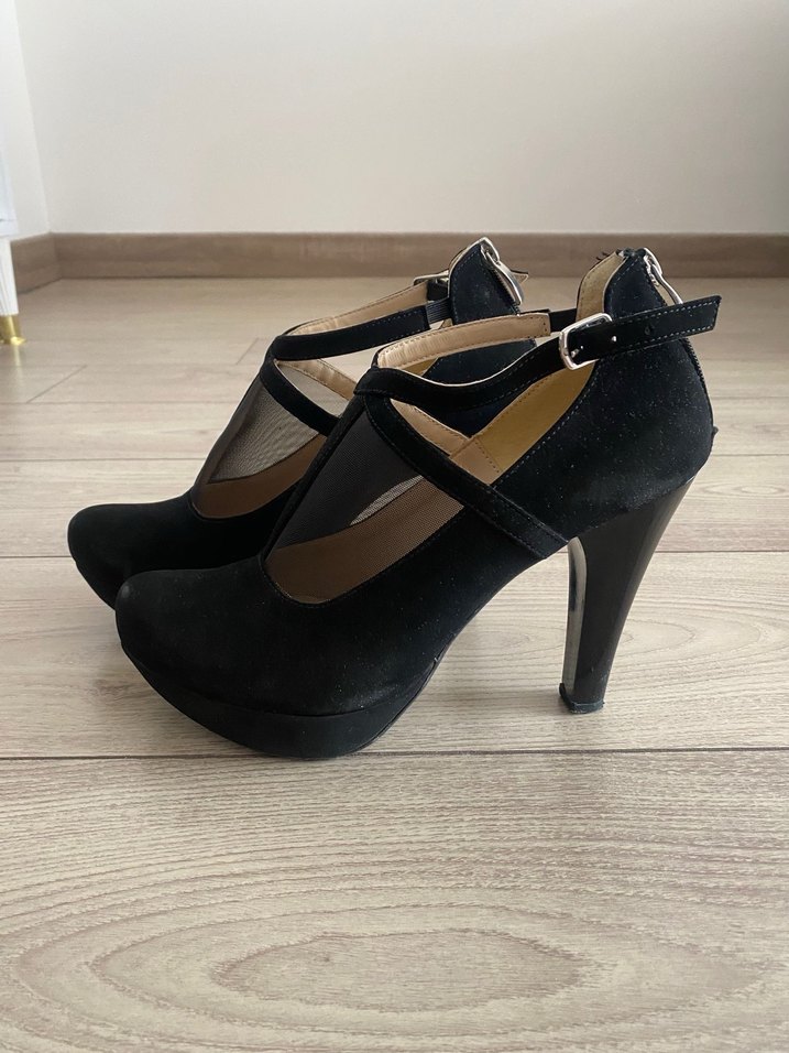 Siyah Stiletto Topuklu Kadın Ayakkabı - Görsel 2