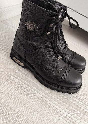 Siyah Deri Biker Botlar, Tokalı, Rock Punk - Görsel 2