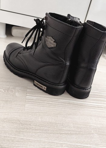 Siyah Deri Biker Botlar, Tokalı, Rock Punk - Görsel 3