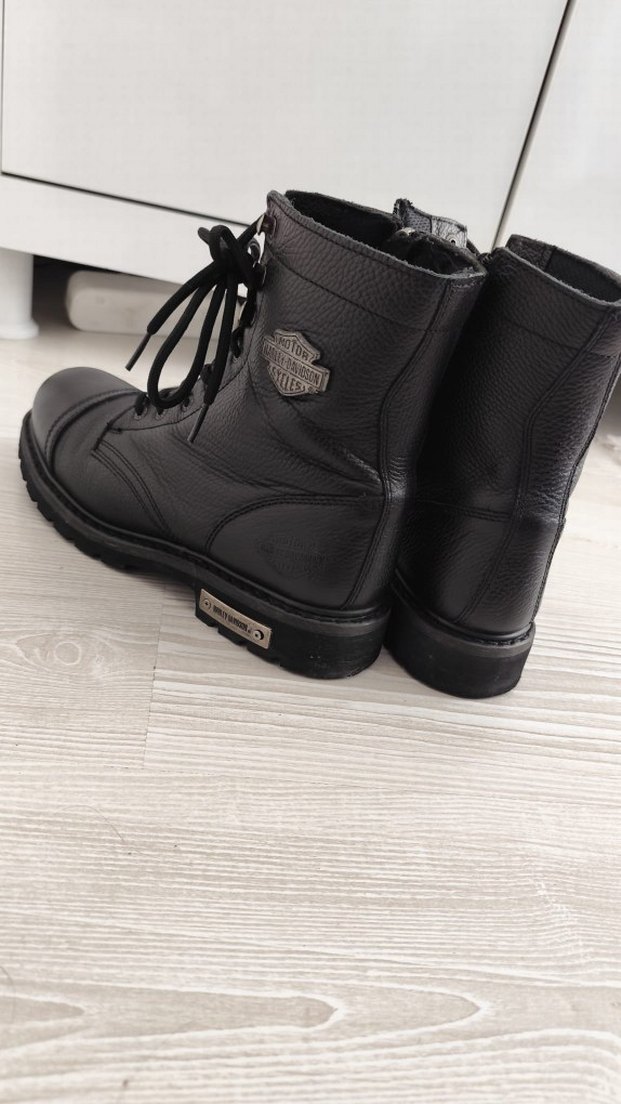 Siyah Deri Biker Botlar, Tokalı, Rock Punk - Görsel 3