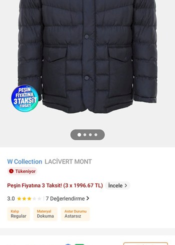 Düğmeli Lacivert Erkek Kısa Mont - Görsel 7