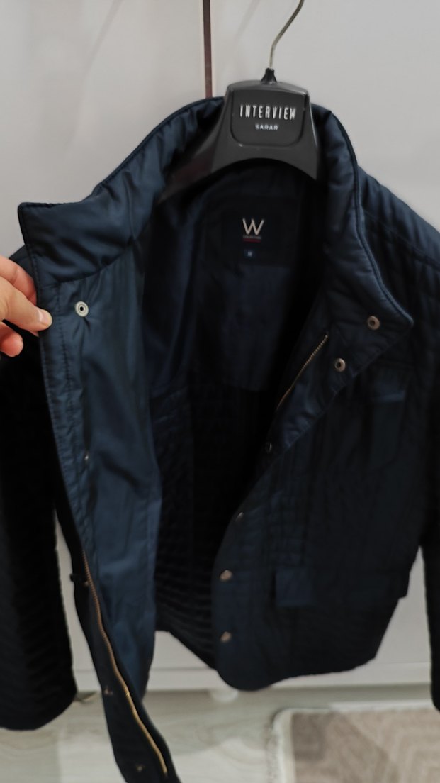 Düğmeli Lacivert Erkek Kısa Mont - Görsel 3