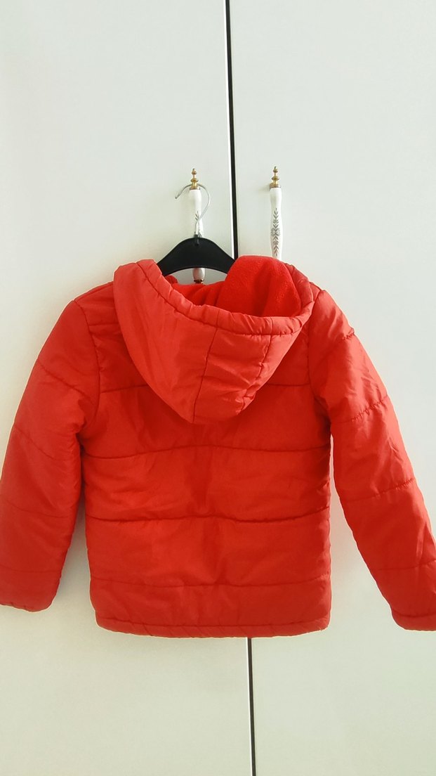 Kırmızı Fermuarlı Erkek Çocuk Mont - Görsel 3