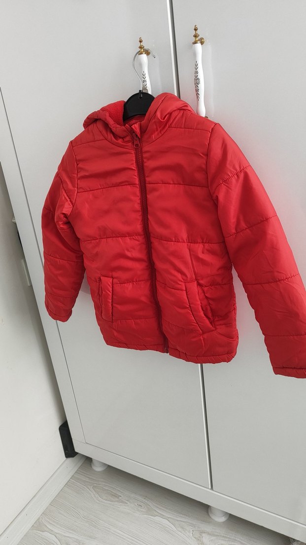 Kırmızı Fermuarlı Erkek Çocuk Mont - Görsel 5